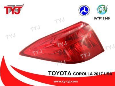 High Quality Auto Parts Car Auto Rear Lamp Headlight Outer for Corolla 2017 USA Se