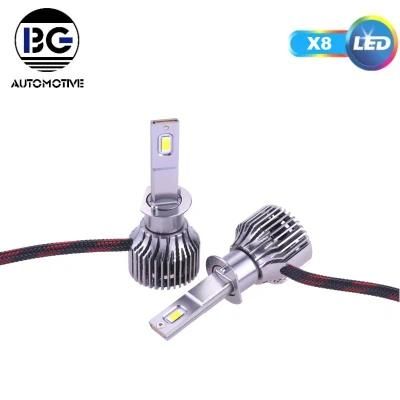 Factory Best Selling Auto Lighting X8 H1, H3, H4, H7, H8, H9, H10, H11, H16 (JP) , H16 (EU) , 9005, 9006, P13 Car LED Headlight