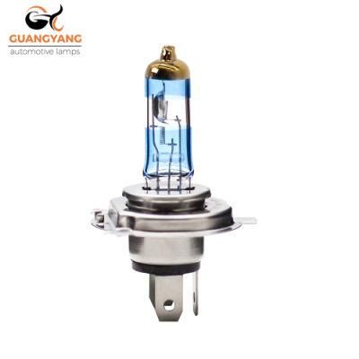 Car Halogen Bulb H4 12V 100/90W Double Blue Golden Coating