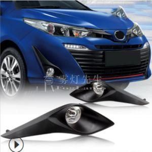 Car LED Headlight Fog Lamp Cover Wire Harness for Toyota Yaris Ativ 2018 2019 Auto Halogen Fog Lights Front Bumper Driving Lamp