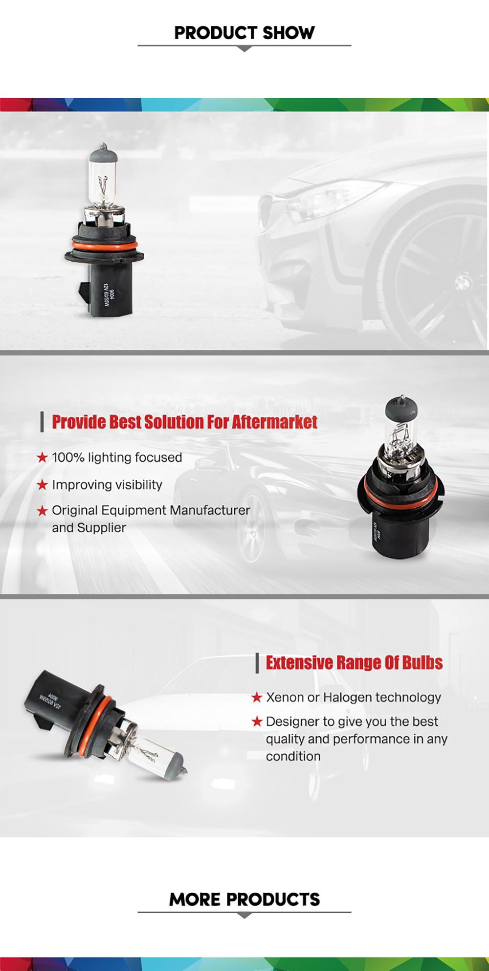 9004 Hb1 Headlight 12V 60/55W Best Quality Automotive Halogen Bulb