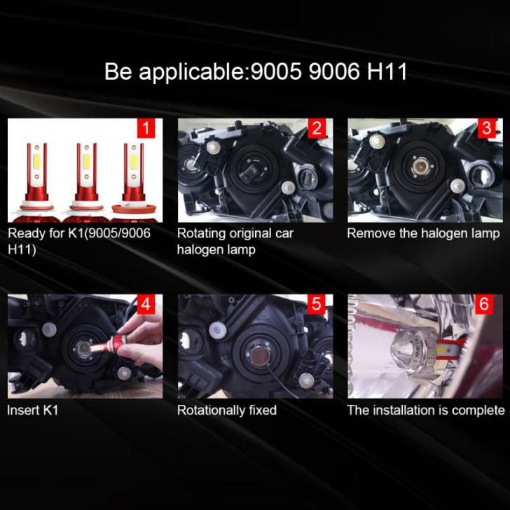 LED Headlight Bulb H4 H7 H11 Auto Light H1 H3 Hb3 9005 Hb4 9006 LED Car Light Luz De Carro LED 110W 12000lm 6000K Faro De LED