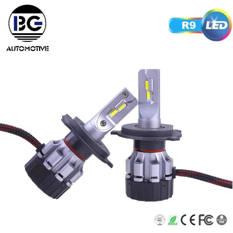 China Manufacturer Cheap Auto Lighting 60W 6000K Headlamp Bulb LED Lights R9 LED H4 H11 H3 H7 LED Car Headlight 9006 9005