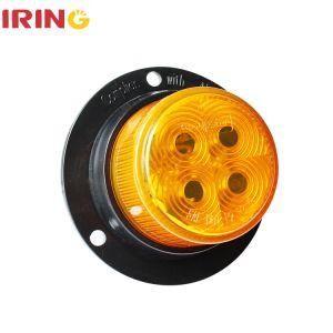 10-30V Amber Cylinder Clearance Side Marker Light for Truck Trailer with SAE