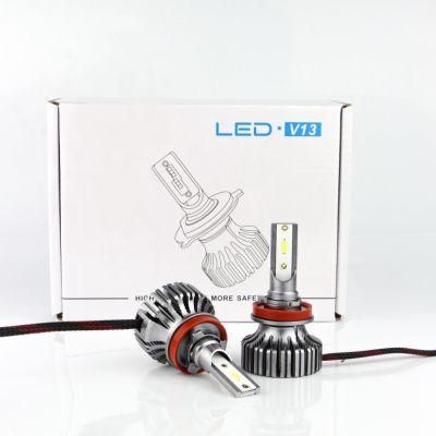 Weiyao V13 Headlight Car LED 4500lm 80W 6000K White for H1 H3 H4 H7 H11 9005 9006 Car Motorcycle LED Headlight Bulbs