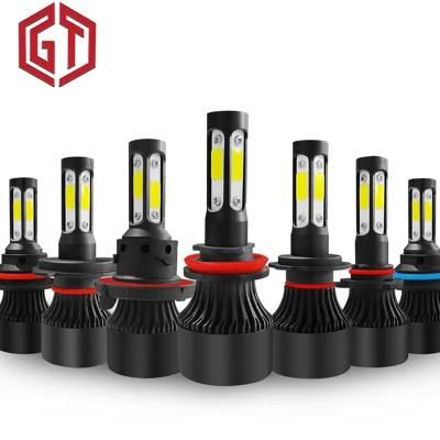 New 4 Side Lumens COB 100W 10000lm H4 Hi Lo H7 H11 9005 9006 Car LED Headlight Bulbs Auto LED Headlamp LED Light 12V 24V