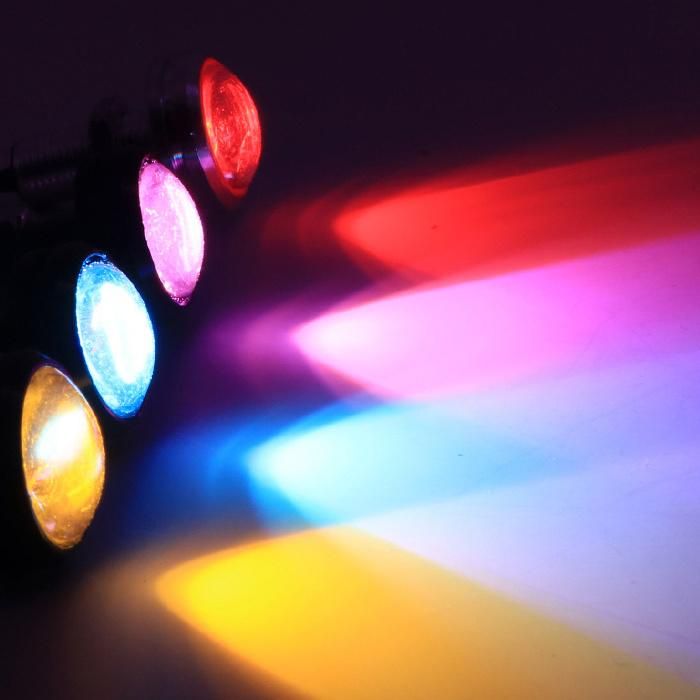 12V 23mm White Red Blue Green Eagle Eye LED Rock Light