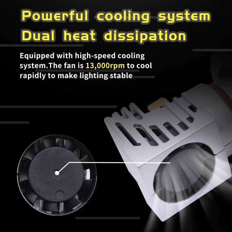 Mini M2 Zes Chip M3 50W 16000 Lumen 9006 9012 H4 H11 H7 H15 Auto Car Light LED Headlights