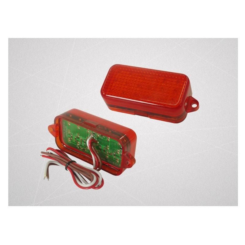 Factory High Quality 18PCS LEDs12-24V Rectangle Vehicle Stop Turn Rear Tail Lights for Truck Trailer Marine