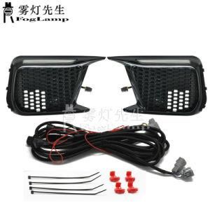 for Subaru Wrx Sti 2018-2020 White LED DRL Daytime Running Light Amber Dynamic Sequential Turn Signal Bezels Fog Lamp