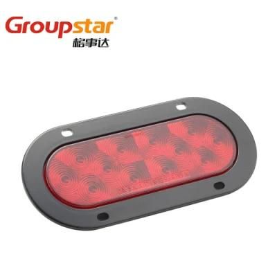 DOT 24V 12V 6 Inch Oval LED Rear Stop Taillights Trailer Truck Signal Lights LED Auto Light