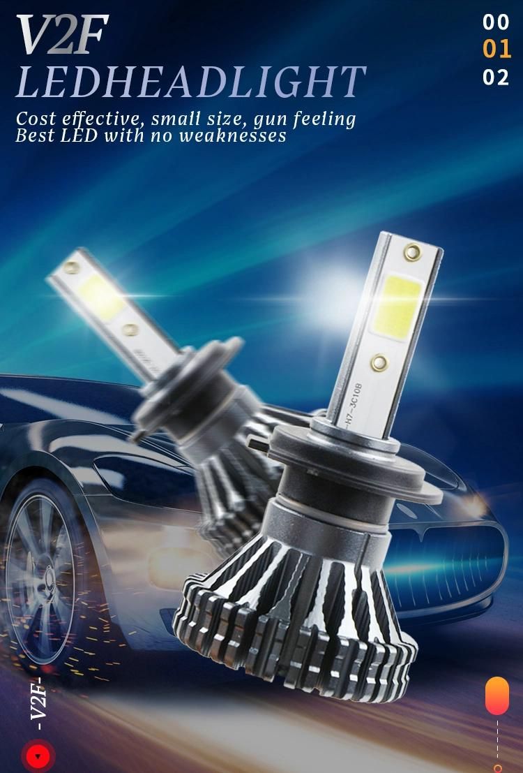 V2f 5202 20W Canbus Error Free 9005 Hb3 9006 Hb4 Car LED Light H7 H11 LED Bulb Cheap LED Headlight Kits 6000K