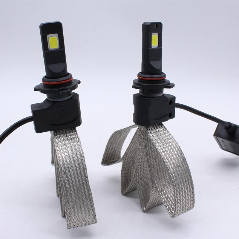 Copper Heat Dissipation Belt Fanless 4800lm LED Headlight 9005