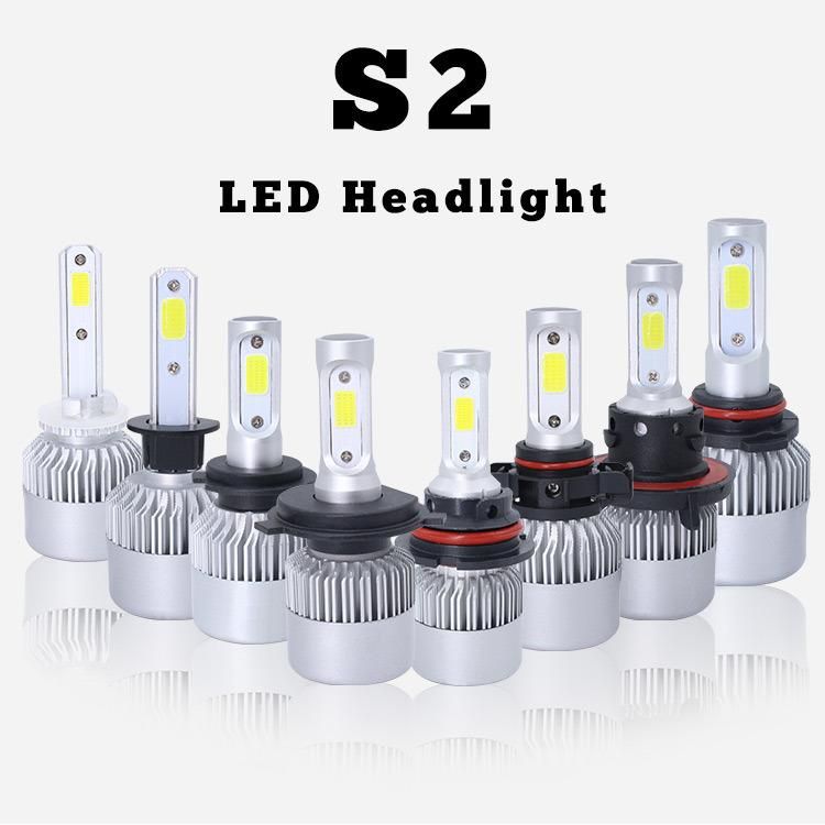 Auto Lamps LED Headlight COB 72W 8500 Lumens 6500K H7 H11 H4 LED Car Light S2 Car LED