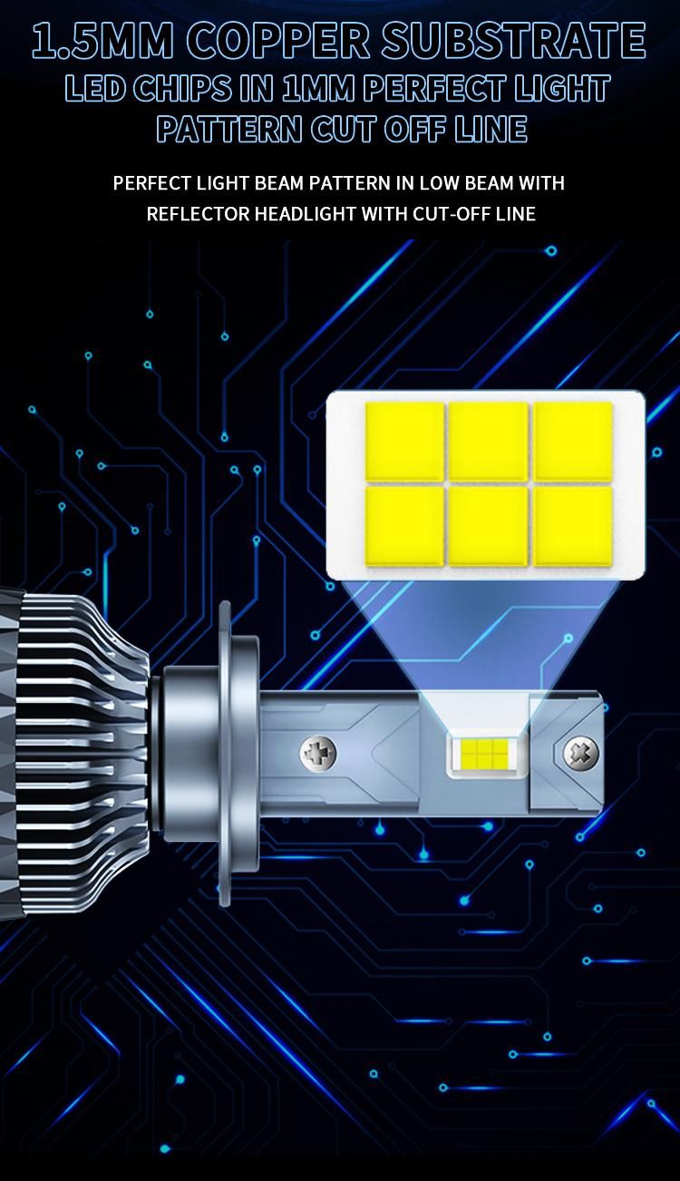 Newest Wholesale Auto Fan 5500lm 9012 LED Headlamp Super Bright LED Headlight Bulb for Car