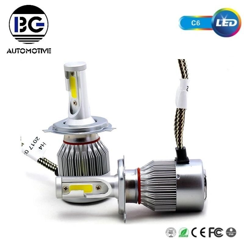 Cheapest C6 Easy Installation 12-24V IP67 LED Bulb C6 H7 H4 Car LED Headlight