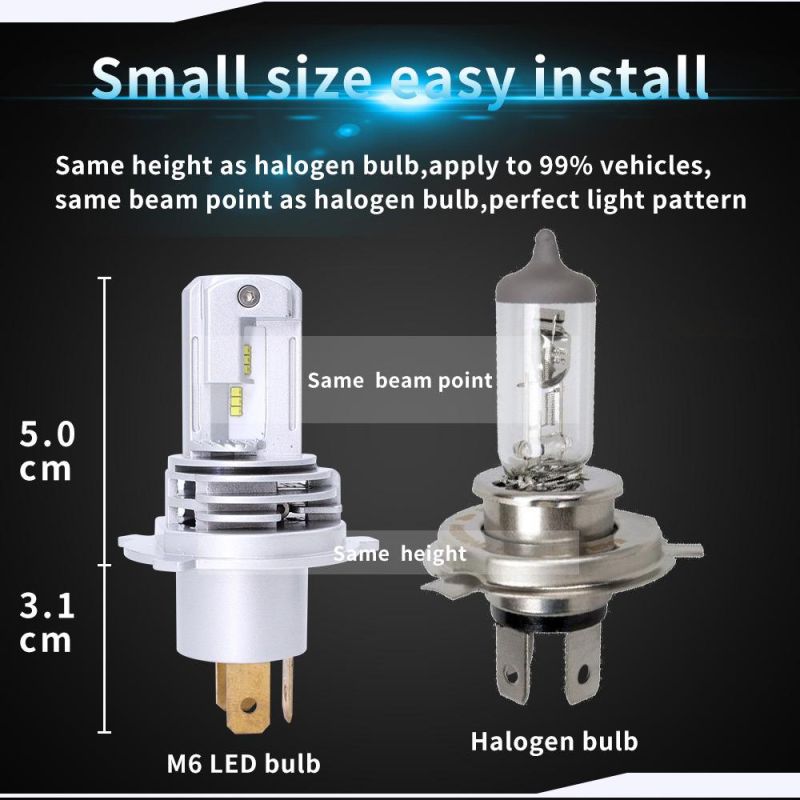 Mini M2 Zes Chip M3 50W 16000 Lumen 9006 9012 H4 H11 H7 H15 Auto Car Light LED Headlights