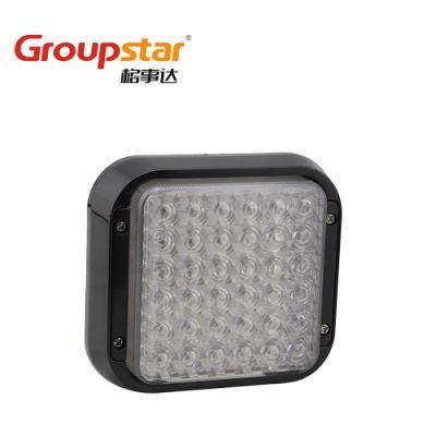 100% Waterproof Adr 10-30V Square Red Truck Trailer Tail Lights LED Stop Rear Lighting for Truck Car Light