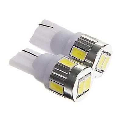 T10 LED W5w 5730 6 SMD 6 LED with Lens LED Light Bulb White Clearance Lights Turn Tail Light 12V Car Light