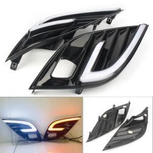 for Toyota Camry Se Xse 2018 2019 2020 2PCS Car Turn Signal Lamp Fog Light LED DRL Daytime Running White Yellow Blue Lights 3colors