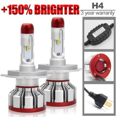 DOT Approved 8s H4 LED High Low Beam Csp 8000lm H3 LED Car Headlight Kit