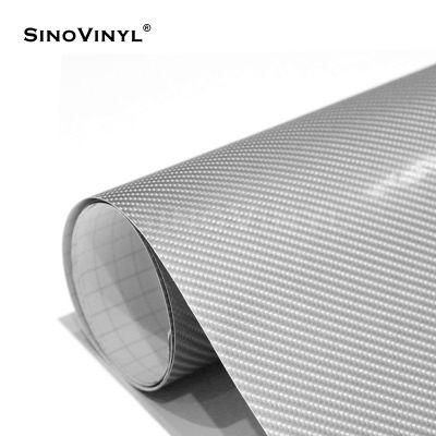 SINOVINYL Grain Sticker 4D Carbon Fiber Vinyl Auto Wrapping Stretch Film Air Release Paper Roll
