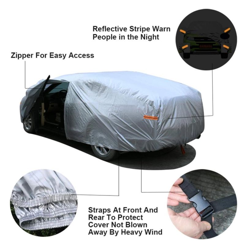 Heavy Duty Silver PEVA Car Cover for SUV