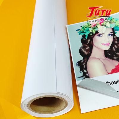 Jutu Digital Printing Grey Glue Vinyl for Advertisement Gray Adhesive Film