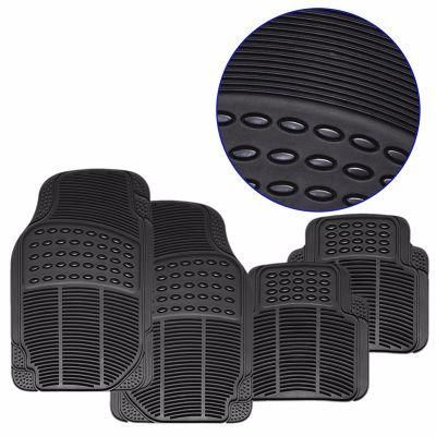 4PCS Universal Rubber Car Floor Mats All Weather Protection