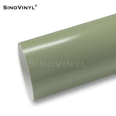 SINOVINYL Super Matte Satin Green Factory Directly Selling Waterproof Auto Wraps Vinyl Car Sticker Wrap