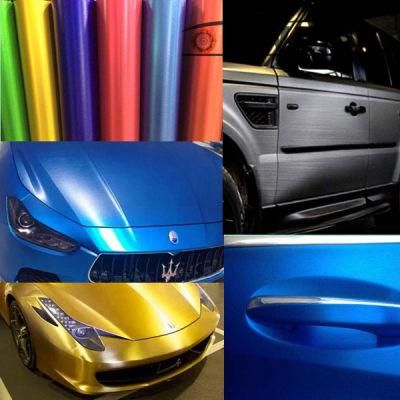 Air Free Car Accessories Vinyl Brushed Matte Chrome Car Body Sticker