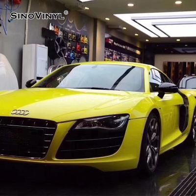 SINOVINYL Super Glossy Full Body Sticker Cheap Vinyl Wrap Car Air Bubble Free Vinyl Stickers Roll