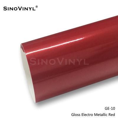 SINOVINYL Premium Super Gloss Electro Metallic Vinyl Car Film Auto Wrap Metallic Car Sticker