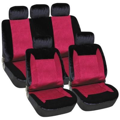 Full Set Grid Velvet and Speckled Velvet Well-Fit Car Seat Cover