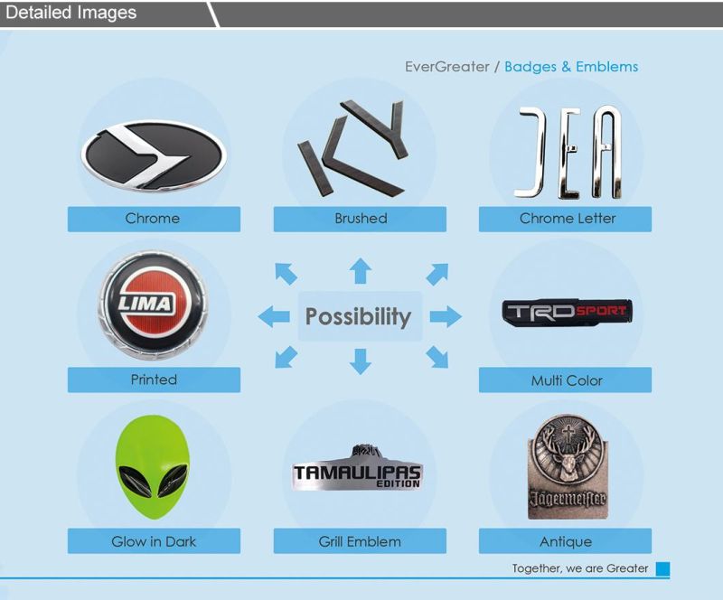High Quality Chrome Badge Sticker Emblems