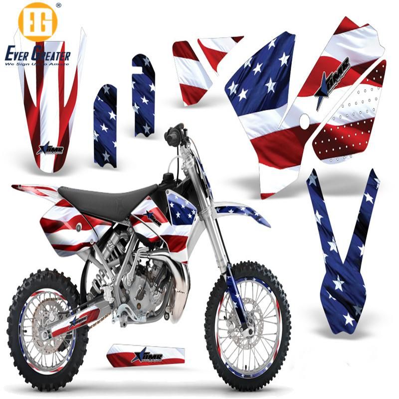 Customized Full Color Motocross Stickers OEM Service