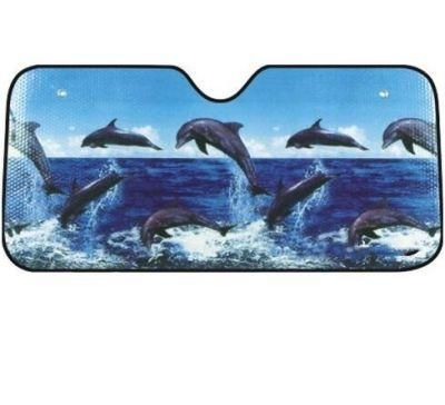 Generic Double Layer Cartoon Aluminum Foil Car Windows Sunshade