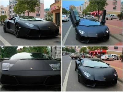 1.52*28m PVC Self Adhesive Black Car Vinyl Wrap Wholesale Car Accessory Matte Vinyl