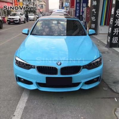 SINOVINYL Free Sample Super Gloss Stretchable Air Bubbles Auto Car Body Color Change Skin Vinyl