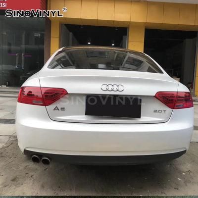 SINOVINYL Free Sample Air Release Gloss Pearlescent White Auto Body Wrap Car Stickers