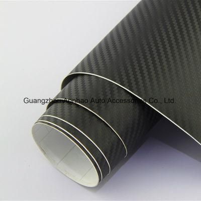 3D Carbon Fiber Vinyl Film Black for Auto