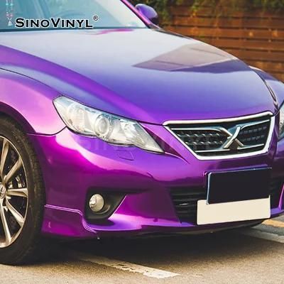 SINOVINYL Air Bubble Free Chrome Gloss Green Fast Delivery New Reflective Wrap Vinyl Car Foil