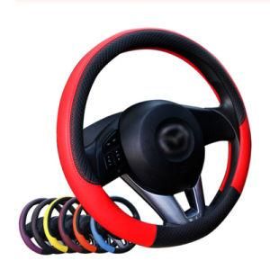 Factory Sale 38cm Leather Car Steering Wheel Cover