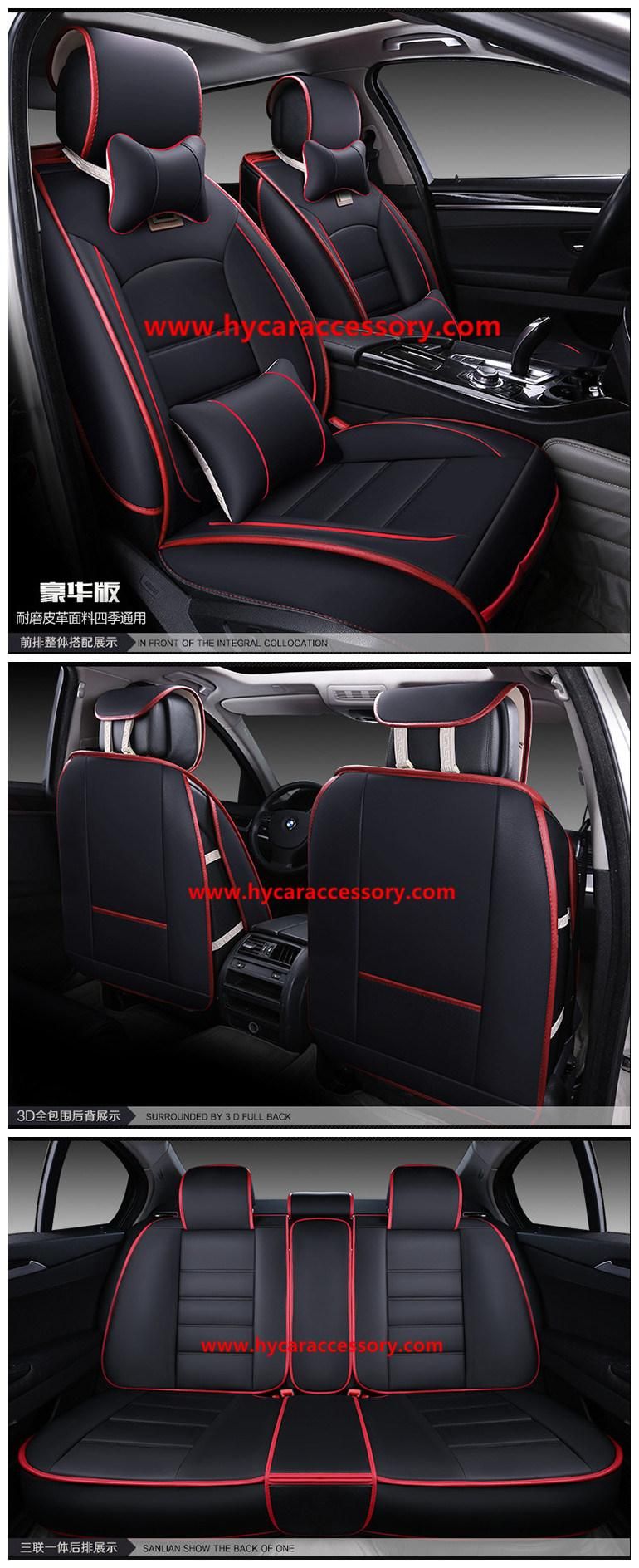 Factory Supply PVC/PU Leather Universal Black Car Seat Cushion for All 5 Seater Car Models