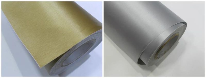 Car Used Self Adhesive 1.52*28m Dark Gray Brushed Aluminum Vinyl Car Wrap Film