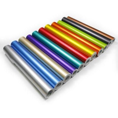 China Metallic Matte Chrome Vinyl Wrap Film Automobiles Car Wrapping Stickers with Air Free Bubble