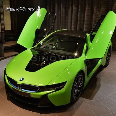 SINOVINYL Good Stretchable Vinyl Super Gloss Crystal Grey Film Car Wrap Sticker Auto Foil Wrap