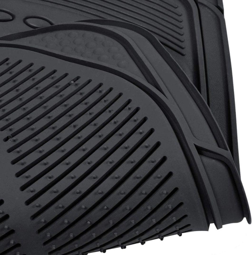Car Accessory Front&Rear Rubber Floor Mat Black