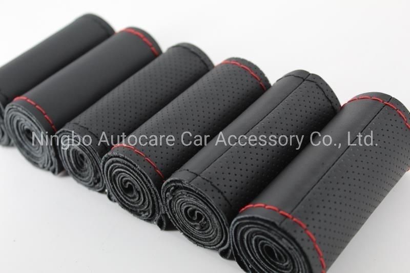 Hot Fashion Genuine Leather Sewing Steering Wheel Cover