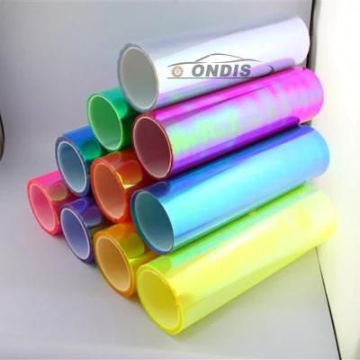 PVC Material Self Adhesive Sticker Chameleon Film Lamp Light for Car